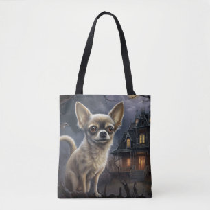 chihuahua Halloween Scary Tote Bag