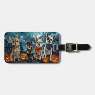 Chihuahua Halloween Spooky Luggage Tag