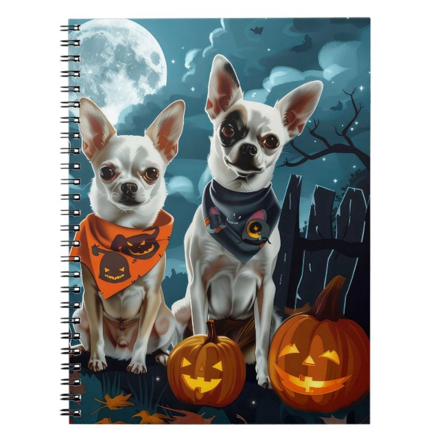 Chihuahua Halloween Spooky Notebook (Front)