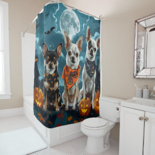 Chihuahua Halloween Spooky Shower Curtain