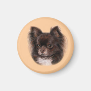 Chihuahua Hand-Drawn Pastel Artwork Magnet