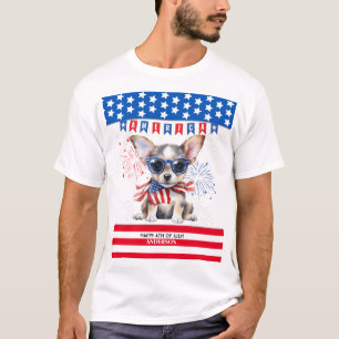 Chihuahua Happy 4Th Of July America Patriotic USA T-Shirt
