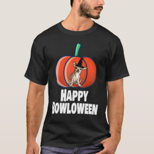 Chihuahua  Happy Bowloween Halloween Pumpkin Witch T-Shirt