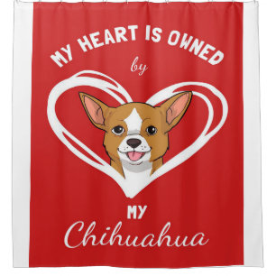 Chihuahua Heart_Dog Lover Shower Curtain