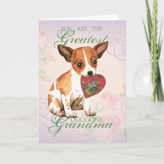 Chihuahua Heart Grandma Card (Front)