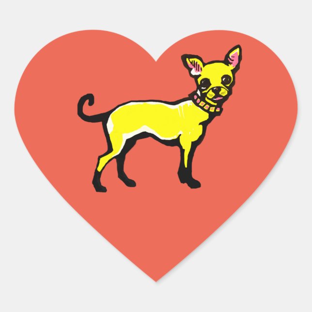 Chihuahua Heart Sticker (Front)