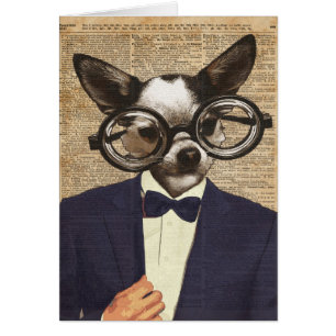 Chihuahua Hipster Dictionary Art