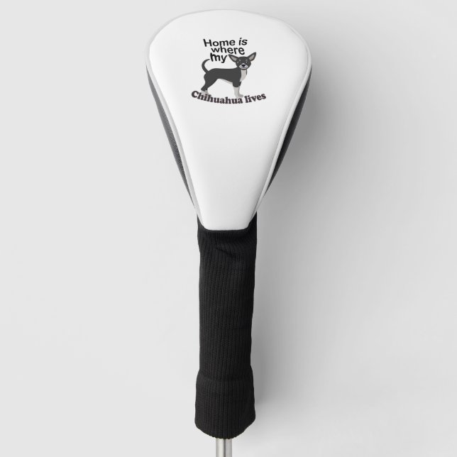 Chihuahua Home Golf Head Cover (Front)