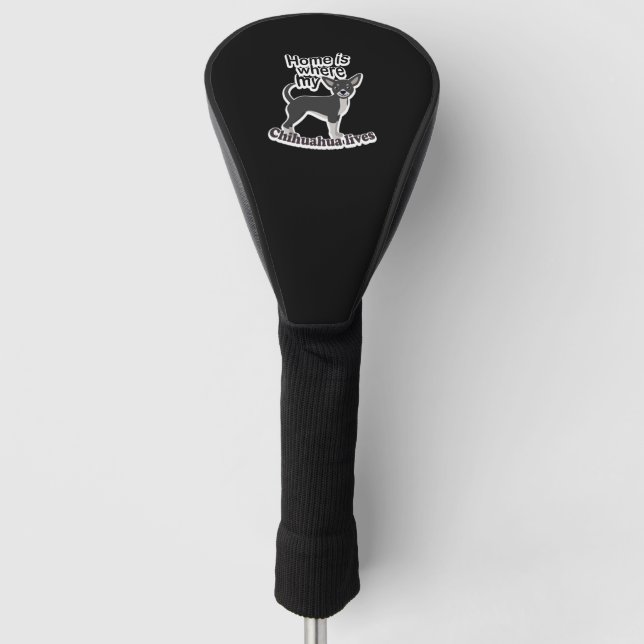 Chihuahua Home Golf Head Cover (Front)