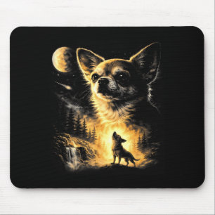 Chihuahua howling to the moon funny got that dog i mouse pad