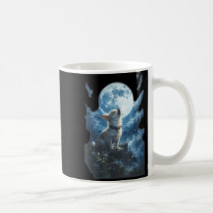 Chihuahua howling to the moon vintage funny coffee mug