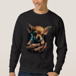 Chihuahua Hug Puppy  Cute Dog Love Sweatshirt