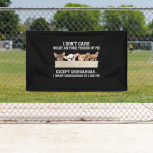 Chihuahua I Don't Care What Anyone Thinks Of Me Banner