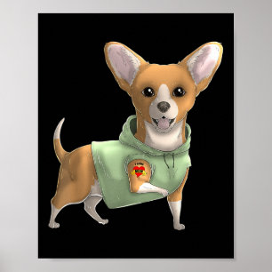 Chihuahua I Love Mum Tattoo Dog Shirt Funny Mother Poster