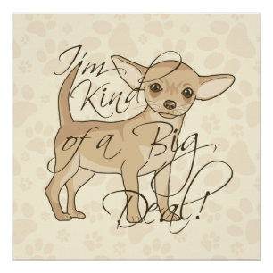 Chihuahua I'm Kind of a Big Deal Poster