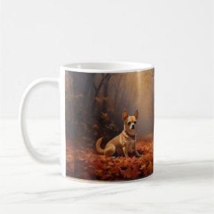 Chihuahua in Autumn Leaves Fall Inspire Coffee Mug