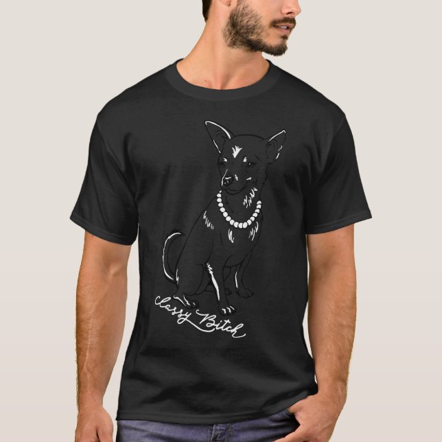 Chihuahua in Pearls T-Shirt (Front)