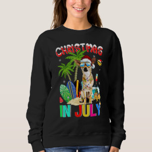 Chihuahua In Santa Hat Sunglasses Christmas In Jul Sweatshirt