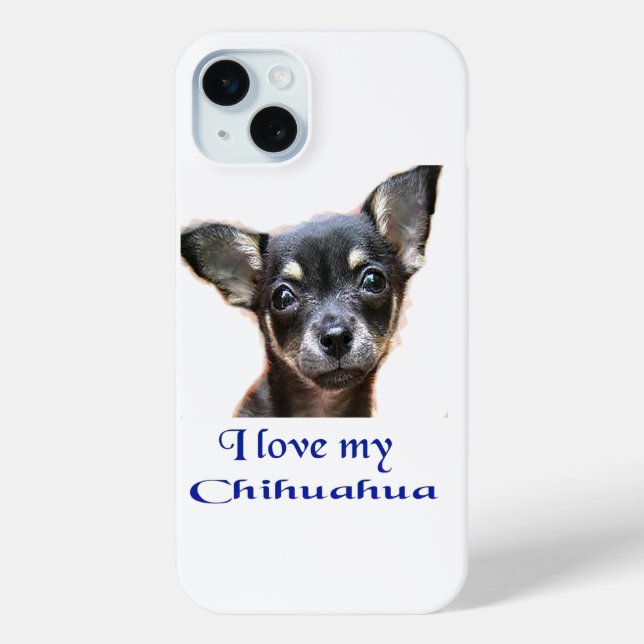  chihuahua  iPhone 15 Cases (Back)