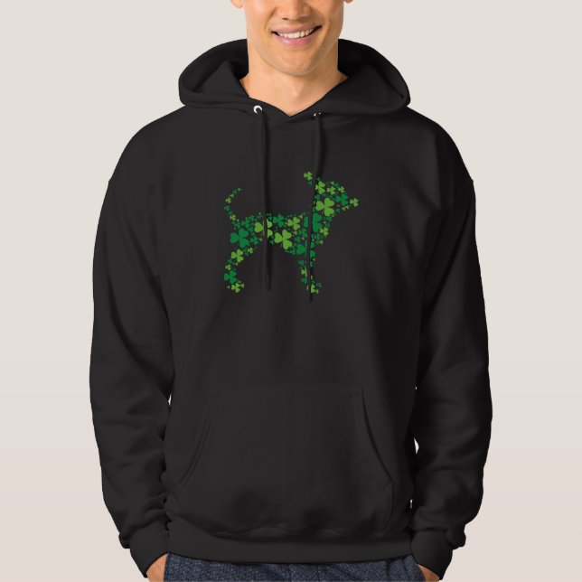 Chihuahua Irish Shamrock Leaf St Patricks Day Cool Hoodie (Front)
