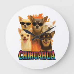 Chihuahua  large clock