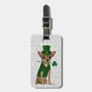 Chihuahua Leprechaun Luggage Tag