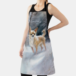 Chihuahua  Let It Snow Christmas Apron
