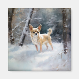 Chihuahua Let It Snow Christmas Magnet