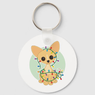 Chihuahua Lights Key Ring