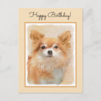 Chihuahua Long-Haired Dog Painting Original Art