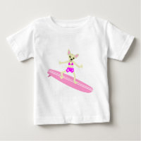 Chihuahua Longboard Surfer Girl