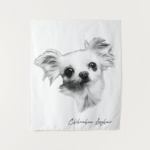 Chihuahua longhair dog_Dog Lover Tapestry