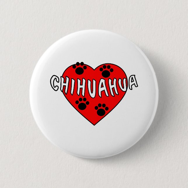 Chihuahua Love 6 Cm Round Badge (Front)
