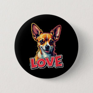 Chihuahua, Love, Chihuahua Love, Dog, Fun, Funny, 6 Cm Round Badge