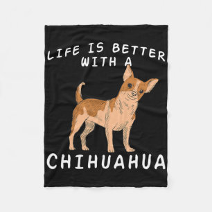 Chihuahua Love - Chiuaua Dog Mum Lovers Saying Chi Fleece Blanket