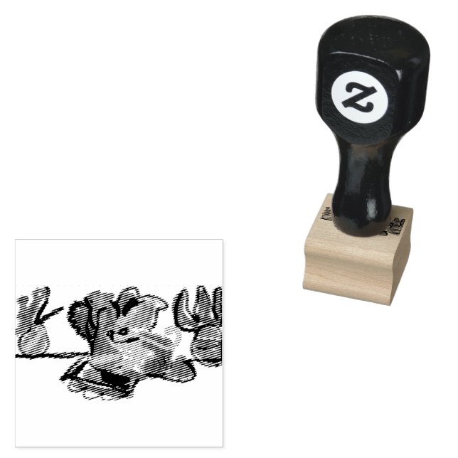 Chihuahua love it rubber stamp (Stamped)