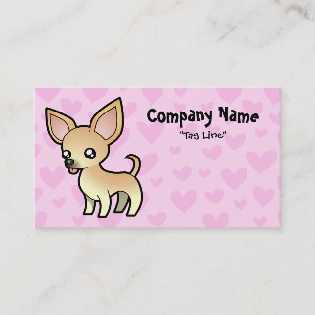 Chihuahua Love (smooth coat) Business Card (Front)