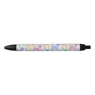 Chihuahua Lover Colourful Pattern Black Ink Pen