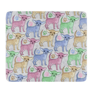 Chihuahua Lover Colourful Pattern Cutting Board