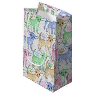 Chihuahua Lover Colourful Pattern Small Gift Bag