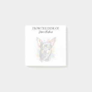 Chihuahua Lover Monogrammed Dog Post-it Notes