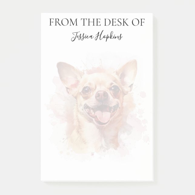 Chihuahua Lover Monogrammed Dog Post-it Notes (Front)