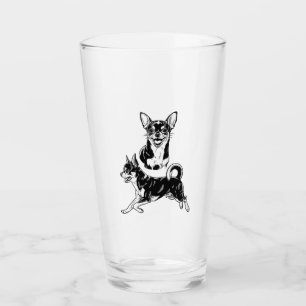 Chihuahua Lover's Delight Dynamic Duo in Black Glass