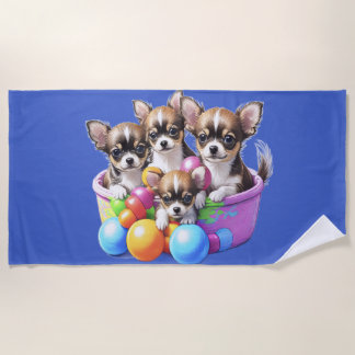 Chihuahua lustige Welpen Beach Towel