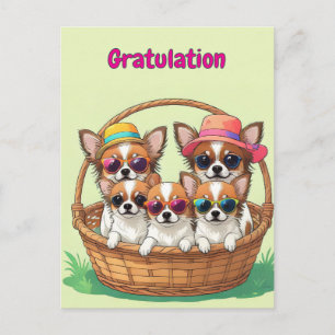 Chihuahua lustige Welpen Holiday Postcard