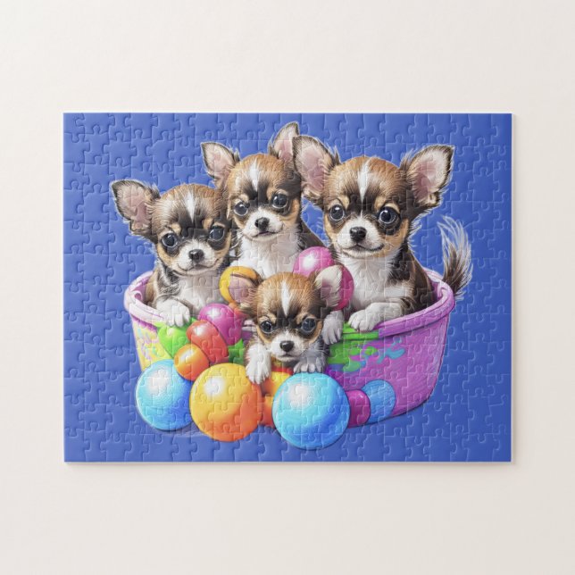 Chihuahua lustige Welpen Jigsaw Puzzle (Horizontal)