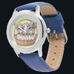 Chihuahua lustige Welpen Watch<br><div class="desc">5 niedliche Chihuahua Welpen in einem schönen bunten Körbchen. Die lustigen kleinen Hunde haben buntes Spielzeug und Bälle zum spielen. Ein ausgefallenes Hundemotiv das jeden Tierfreund gefällt.</div>