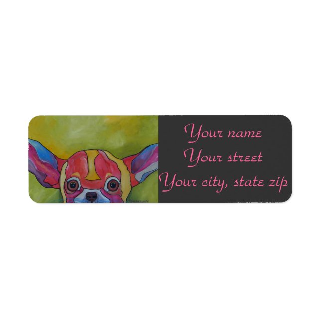Chihuahua Mailing Label Return Address Label (Front)