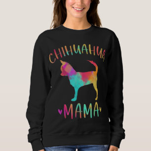Chihuahua Mama Colourful Chi - Chi Gifts Dog Mum Sweatshirt