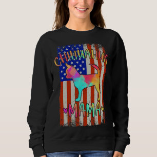 Chihuahua Mama Colourful Chichi Dog Mum     Sweatshirt